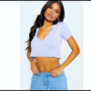 Purple crop top